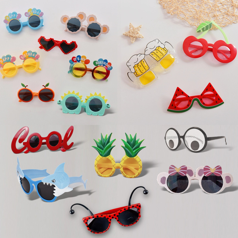 Birthday glasses, internet celebrity, funny photos, children's party decorations, cake shapes, glasses wholesale