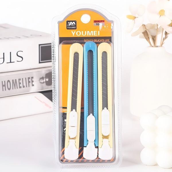 A-9865 Long Art Knife 3-Piece Set Double Bubble