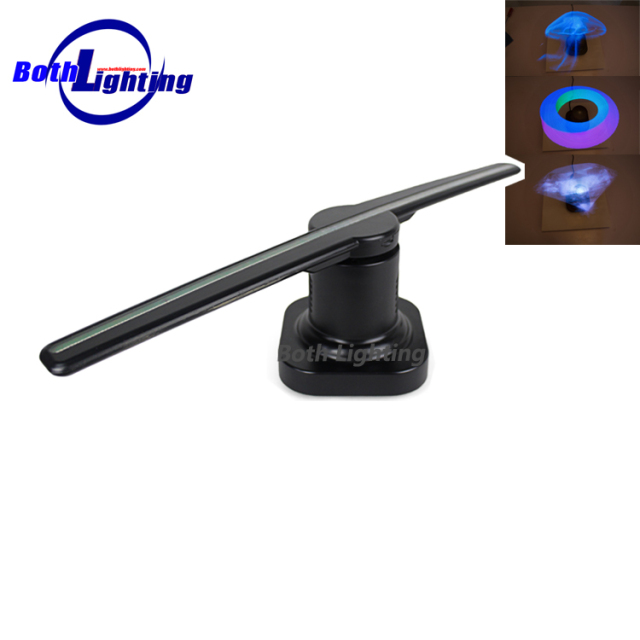 New 3D holographic projection fan light led effect image display software light/ 3D Hologram fan light