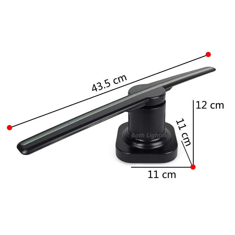 New 3D holographic projection fan light led effect image display software light/ 3D Hologram fan light