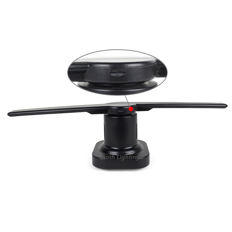 New 3D holographic projection fan light led effect image display software light/ 3D Hologram fan light