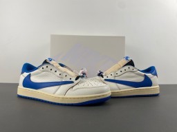 The Fragment Design x Travis Scott x Air Jordan 1 Low OG SP 'Sail Military Blue'