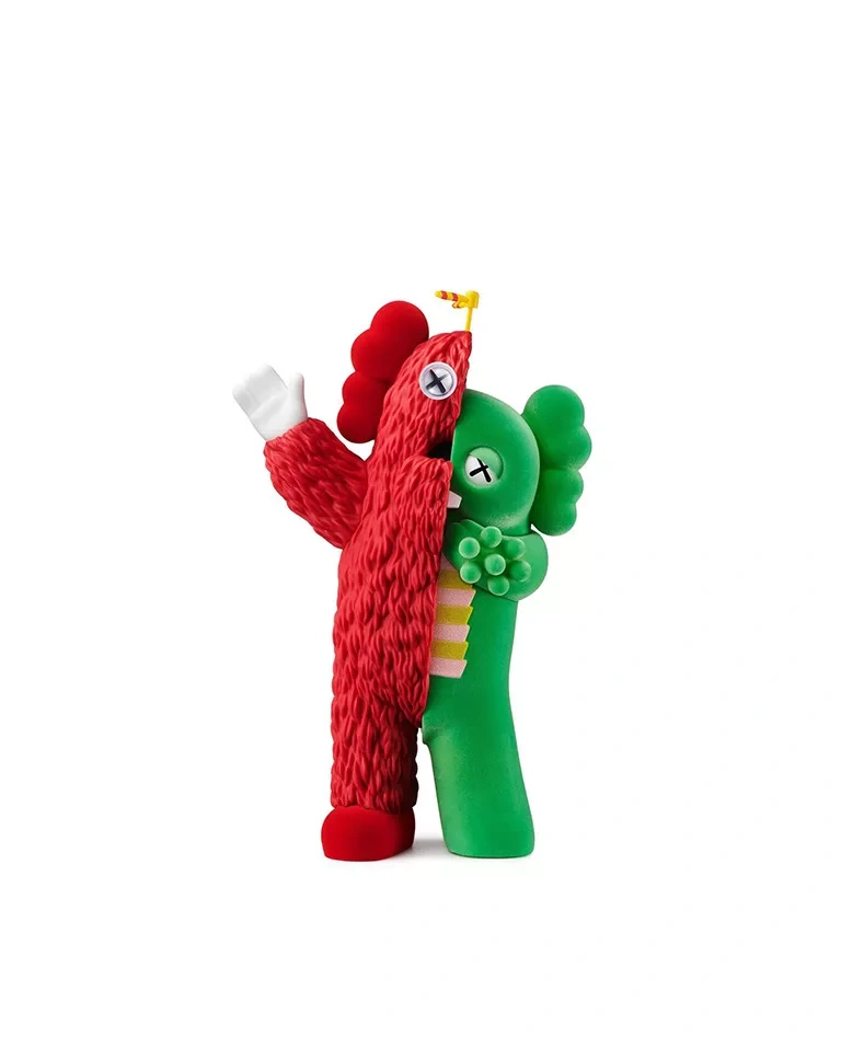 KAWS x HIRAKE PONKIKKI  KACHAMUKKU green red figure