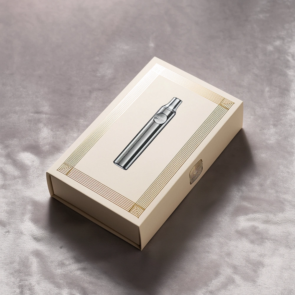 Detailed View of E-Cigarette Box Construction and Printing Quality