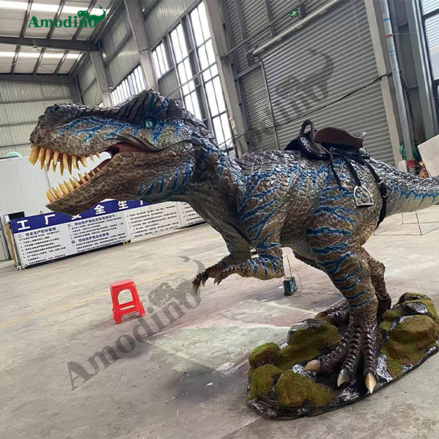 Paseo animatrónico en un Tyrannosaurus Rex con rociador de agua y personalizable para Dinosaur Park
