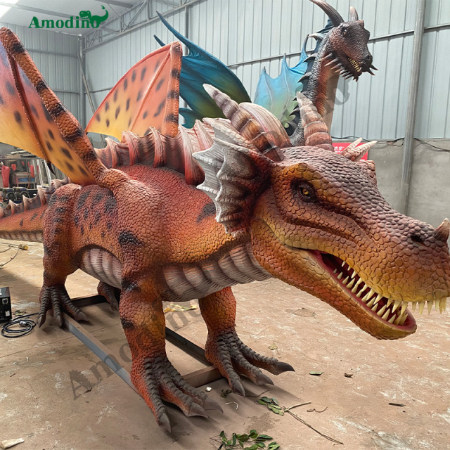 Dragón Volador Moteado Simulado con Rociado y Agua para Parques de Atracciones