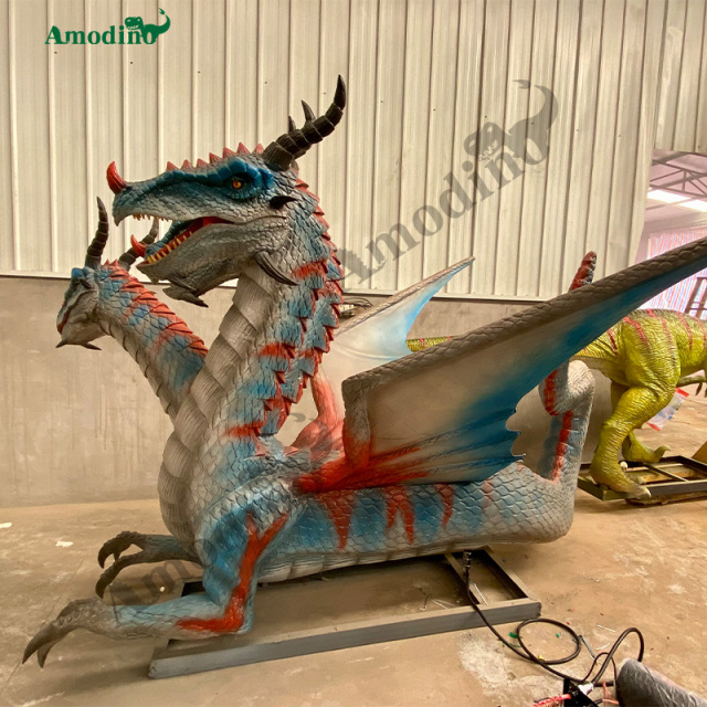 Animatronic Three Headed Dragon Spray & Water spray for Amusement Park
