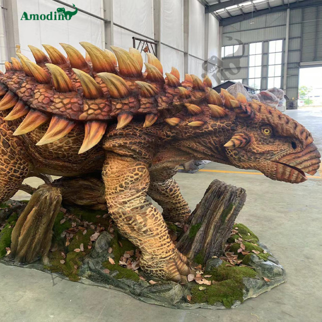 Animatronic Ankylosaur Spray & Customizable for Shopping Mall