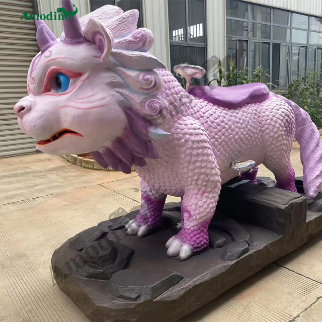 Animatronic White Tiger Car Water spray & Customizable for Amusement Park