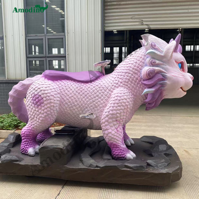 Animatronic White Tiger Car Water spray & Customizable for Amusement Park