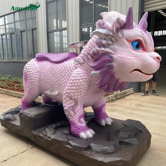 Animatronic White Tiger Car Water spray & Customizable for Amusement Park