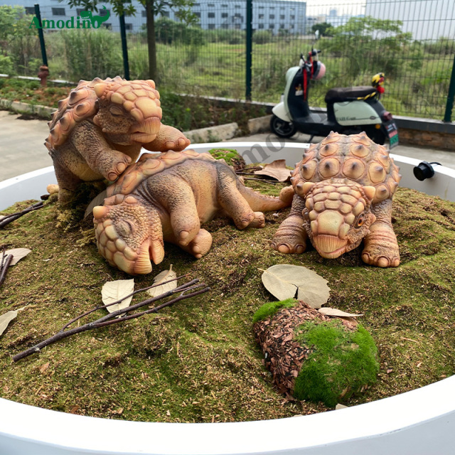 Electronic Ankylosaur With Screen Incubator Water spray & Customizable for Dinosaur Park