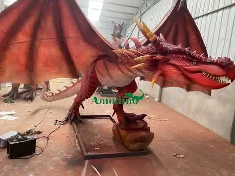 Dragón Volador de Piedra Simulado con Rociado y Agua para Parques Temáticos