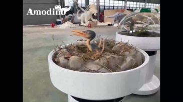 Incubadora de pterosaurios animatrónicos personalizable e hiperrealista para parque de atracciones