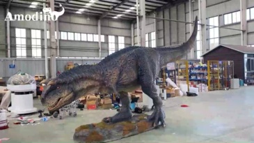 Servomotor electrónico Carnotaurus con pulverizador de agua personalizable para parque de atracciones