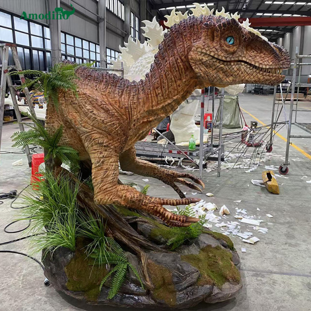 Simulación de Velociraptor Hea personalizable e hiperrealista para Dinosaur Park