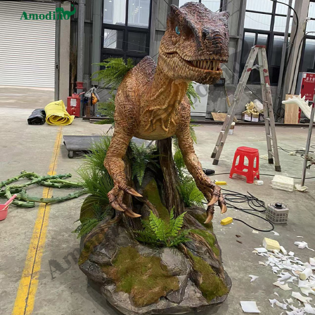 Simulación de Velociraptor Hea personalizable e hiperrealista para Dinosaur Park