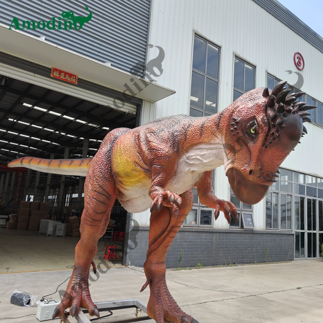 7m long animatronic Pachycephalosaur for theme park