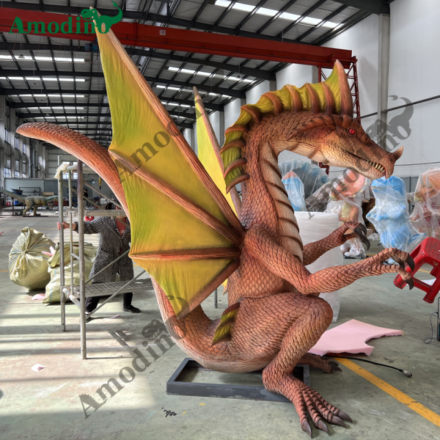 2m high animatronic dragon for show