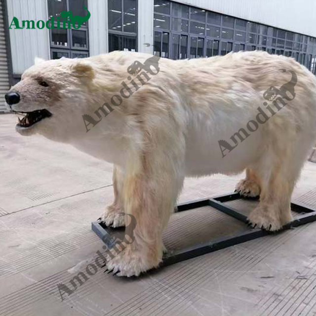 3m long animatronic Polar Bear for zoo