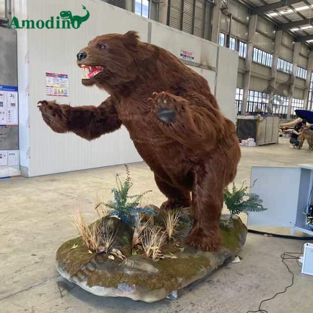 high quality animatronic bear model for zoo