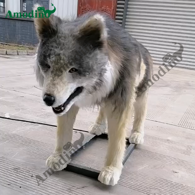 2m long animatronic wolf with high quality