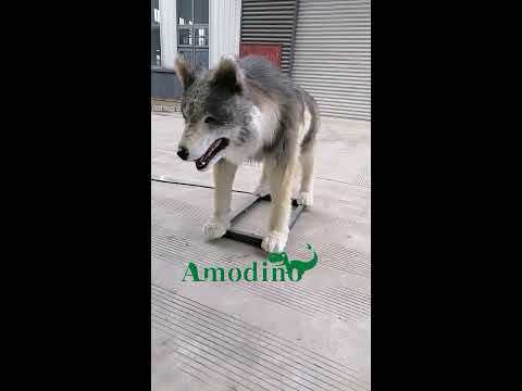 2m long animatronic wolf with high quality