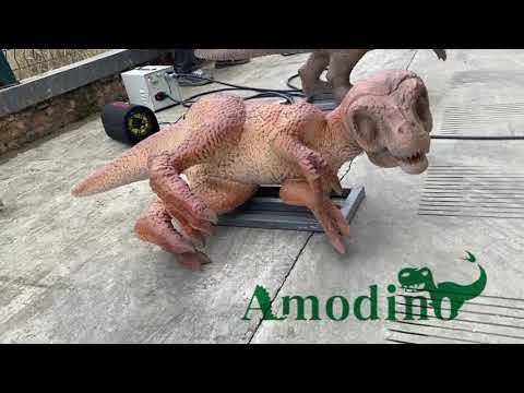 Tiranosaurio Rex electrónico realista y adorable, parque de dinosaurios, zoológico