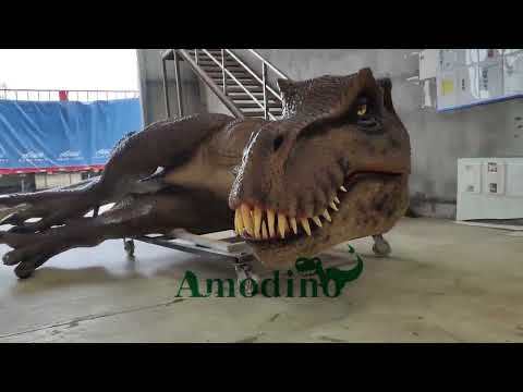 T-rex electrónico moribundo para parques temáticos de dinosaurios y zoológicos