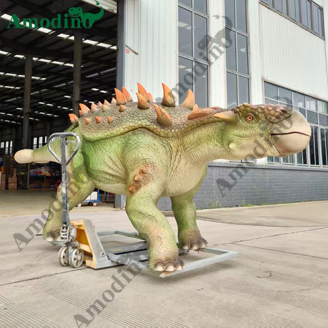 Electronic Ankylosaurus for dinosaur theme parks, and zoos