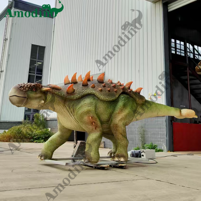 Electronic Ankylosaurus for dinosaur theme parks, and zoos