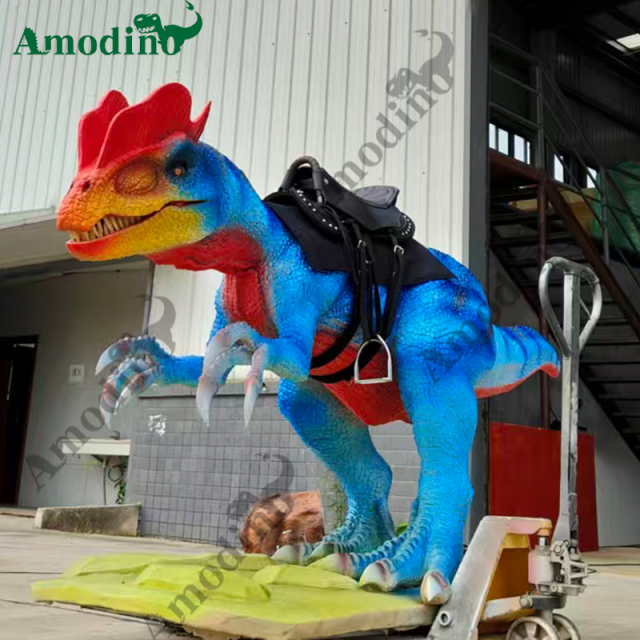 El animatrónico realista Dilophosauru es perfecto para parques temáticos y zoológicos.