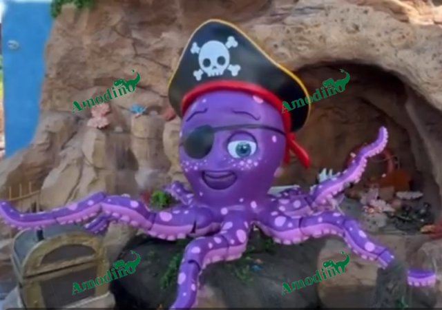 Modelo de pulpo animatrónico personalizado con servomotor