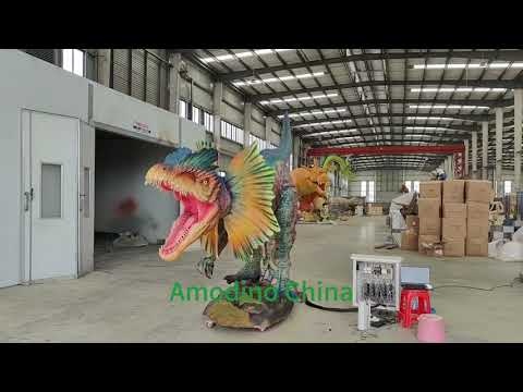 Servomotor animatrónico Dilophosaurus para parque de dinosaurios