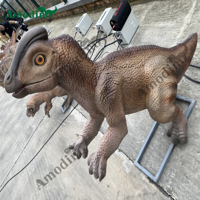 Animatronic Baby Parasaurolophus for Dinosaur Show