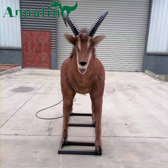 Modelo animatrónico Addax de alta calidad para zoológico.