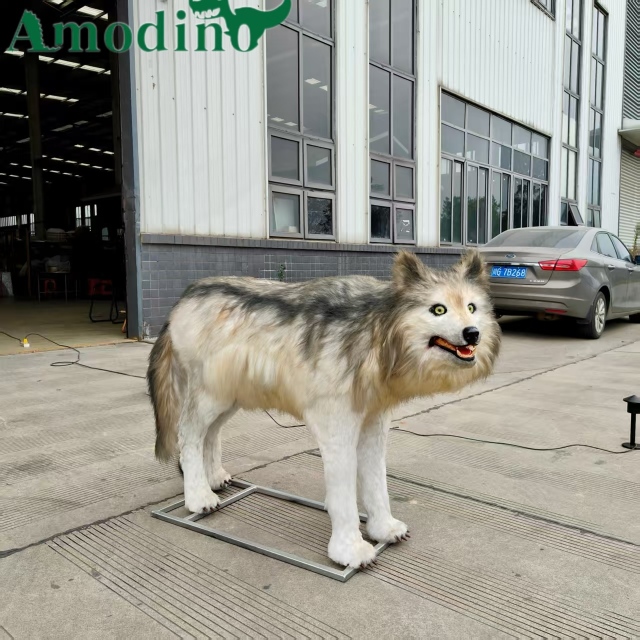 Lobo animatrónico de alta calidad para exhibiciones