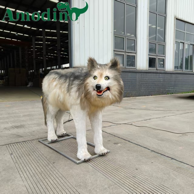 Lobo animatrónico de alta calidad para exhibiciones