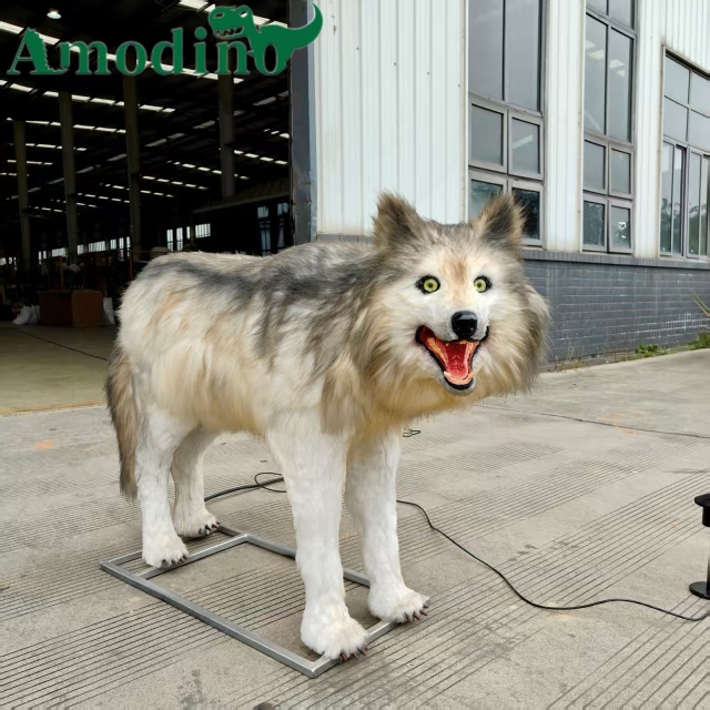 Lobo animatrónico de alta calidad para exhibiciones