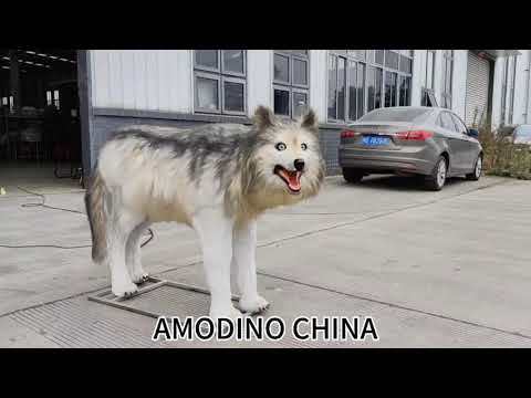 Lobo animatrónico de alta calidad para exhibiciones