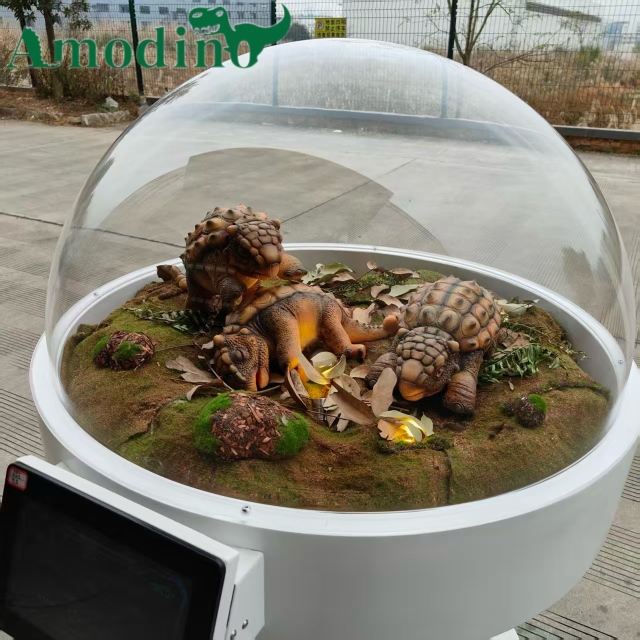 Hyper-Realistic Baby Ankylosaurus Incubator