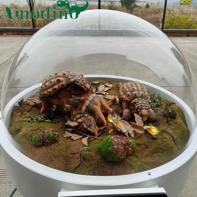 Hyper-Realistic Baby Ankylosaurus Incubator