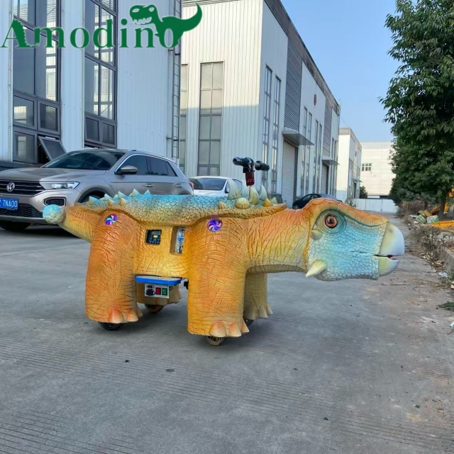 Atracción Popular: Montura de Anquilosaurio Colorido y Adorable de Operación con Monedas para Parques