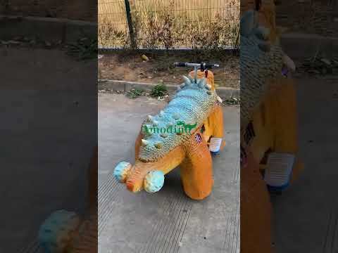 Atracción Popular: Montura de Anquilosaurio Colorido y Adorable de Operación con Monedas para Parques
