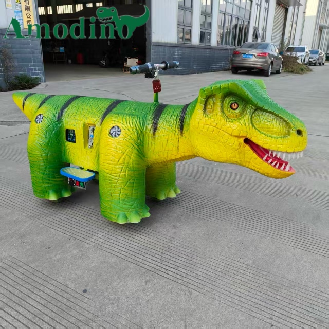 Interactive T-Rex Ride-On Toy | Battery-Powered Dinosaur Car for Malls & Play Centers