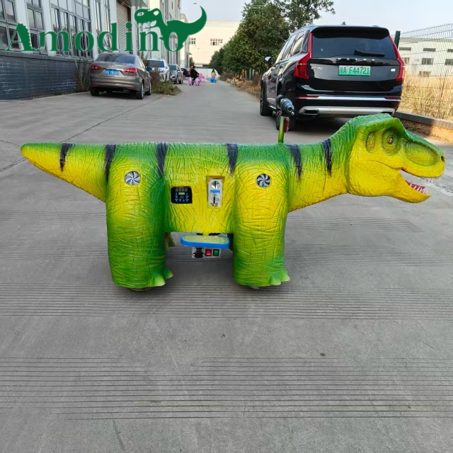 Interactive T-Rex Ride-On Toy | Battery-Powered Dinosaur Car for Malls & Play Centers