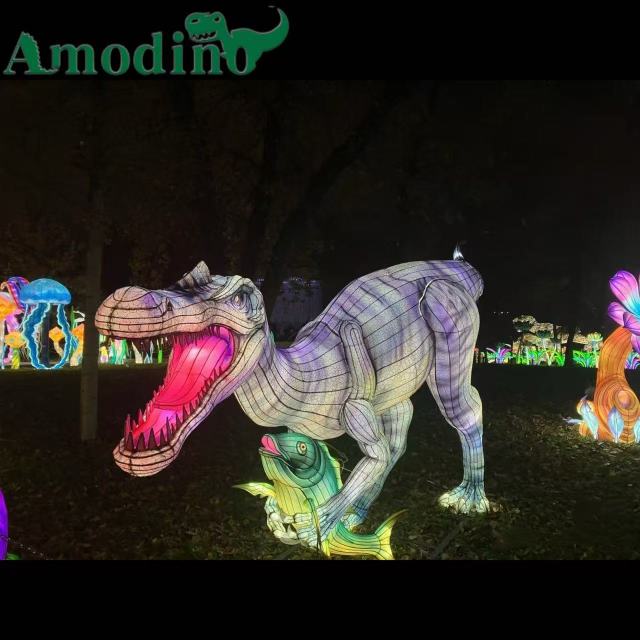 Prehistoric Dinosaur Lanterns – LED Illuminated Dino Displays for Light Festivals & Theme Parks