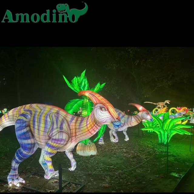 Prehistoric Dinosaur Lanterns – LED Illuminated Dino Displays for Light Festivals & Theme Parks