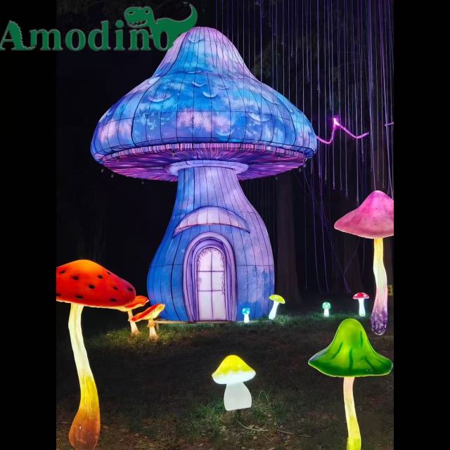 Giant Glowing Mushroom Lanterns – Enchanted Forest Theme Lights for Festivals & Events