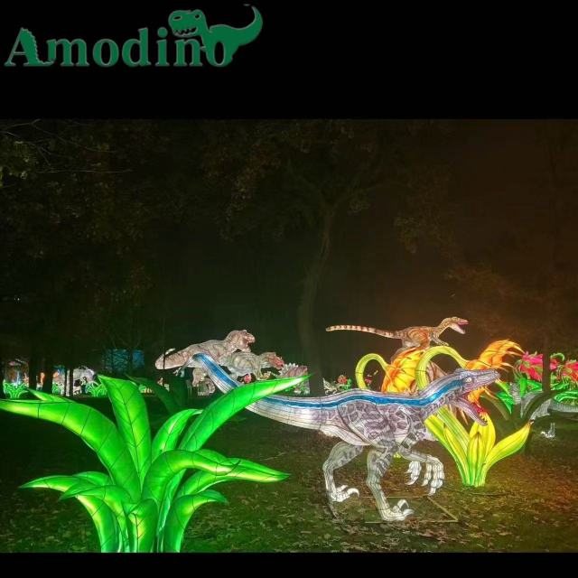 Prehistoric Dinosaur Lanterns – LED Illuminated Dino Displays for Light Festivals & Theme Parks